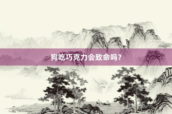 狗吃巧克力会致命吗？